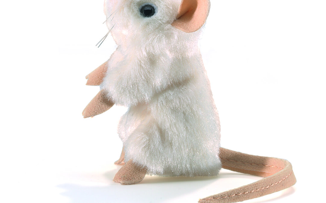 RATONCITO DE LABORATORIO. Marioneta de dedo infantil