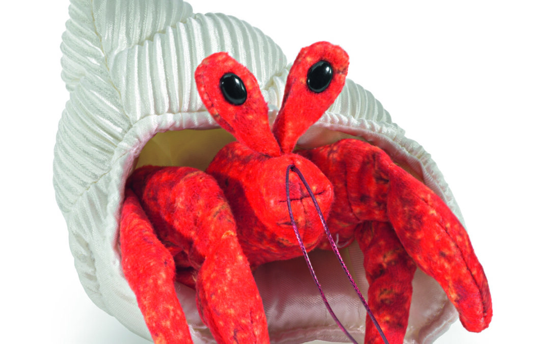 CANGREJO ERMITAÑO. Marioneta de dedo infantil