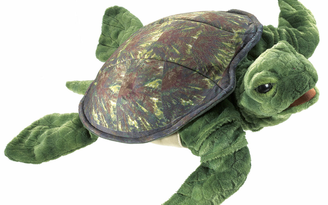 Tortuga marina. Marioneta de mano