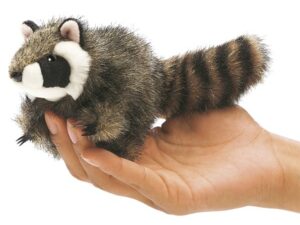 Mini "RACOON" Marioneta de dedo infantil